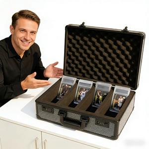 Petite quantité pour le contrôle qualité, <span class=keywords><strong>valise</strong></span> de rangement personnalisée en aluminium pour cartes de sport classées BGS <span class=keywords><strong>PSA</strong></span> SGC, avec une bonne qualité - Product Image 1