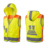Veste réfléchissante de sécurité pour enfants à LED, veste réfléchissante pour enfants, veste de chantier haute visibilité, veste pour enfants, photo d'enfant, personnalisable avec logo