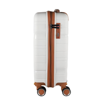 Valise à roulettes moderne de luxe ultra-légère en PP, grande capacité, unisexe, avec fermeture éclair et serrure intelligente