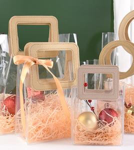 Reusable Waterproof Clear PVC <b>Gift</b> <b>Bag</b> Custom Logo Handbag with Handle for <b>Gift</b> Packaging in Bulk - Product Image 3