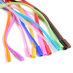 <span class=keywords><strong>Cordon</strong></span> en silicone antidérapant et anti-chute pour <span class=keywords><strong>lunettes</strong></span> d'enfants, avec crochets d'oreille, longueur 20 cm, motif uni, style enfant - Product Image 3