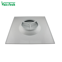 Grilles réglables en aluminium pour la climatisation HVAC, diffuseur de plafond carré-rond avec amortisseur