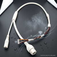 Kabel Kamera IP Tembaga Combo RJ45 + DC 2-in-1 Terintegrasi Daya dan Data Satu Jalur Plug-and-Play Komputer Industri Sepeda Motor