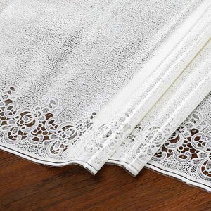 BOEN Luxury Transparent Floral Crystal Lace <strong>Table</strong> Cover Embroidered Rectangle <strong>PVC</strong> <strong>Table</strong> Runner Modern <strong>Table</strong> <strong>Cloth</strong> Outdoor - Product Image 5