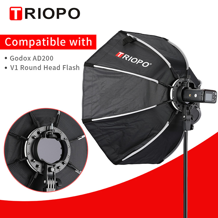 【アボカド(プロフ必読)】 TRIOPO 65cm KX65CM オクタゴンソフトボックス Godox AD200用アクセサリー