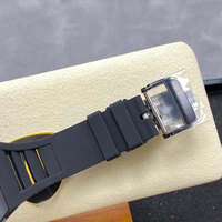 Expédition rapide, montre mécanique automatique pour homme en céramique noire de haute qualité, édition limitée, neuve, personnalisée, avec bracelet en caoutchouc fluoré 055