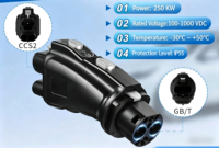 Adaptador Convertidor CCS2 a GB/T para Vehículos Eléctricos, Carga Rápida, 300A, 1000V, 250KW, Gran Venta