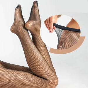 Collants résille noirs ultra-fins et sexy pour femme, à maille fine, haute élasticité, sans couture, ajourés, pour le quotidien et les soirées en club - Product Image 4