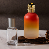 Couvercle moderne en zamac doré, or noir, estampillé homme, 30ml, 50 ml, 100 ml, flacon de parfum en verre noir avec boîte d'emballage