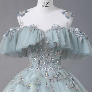 ชุดราตรีผ้าโปร่งหรูหราสำหรับงานฉลองวัยผู้ใหญ่ สไตล์เจ้าหญิง  สำหรับการทดสอบความเป็นสังคมแบบยุโรปและอเมริกา - Product Image 3