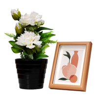 8 pak harga murah pot bunga balkon taman Modern kecil Set pot bunga melamin warna-warni plastik bulat 5 inci