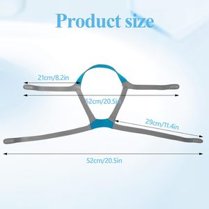 Sangle de remplacement pour <span class=keywords><strong>masque</strong></span> facial complet <span class=keywords><strong>ResMed</strong></span> AirFit, bandeau avec 2 clips magnétiques, respirant et élastique, pour <span class=keywords><strong>masque</strong></span> <span class=keywords><strong>CPAP</strong></span> F40 - Product Image 2