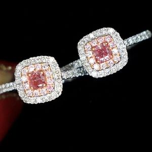 Anillo de Diamantes Rosados de 0.55CT, Oro Puro de 18k, Anillos de Boda, Piedras Preciosas Auténticas Xinfly, Venta al Por Mayor - Product Image 3