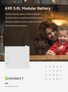 Batería de Litio Growatt LiFePo4 de Bajo Voltaje 51.2V 35KWH AXE 35.0L IP20 6000 Ciclos 135kg para Sistemas Solares - Product Image 2