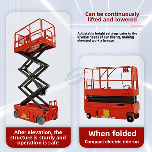 Plateforme élévatrice mobile à ciseaux hydraulique ZHUOXUAN - Plateforme de construction extérieure, taille de table 2100x1230mm - Product Image 6