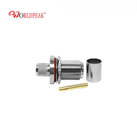Connecteur coaxial RF de type N femelle à sertir et à souder pour câbles RG213, RG11, LMR400, RG8, H1000, 7DFB