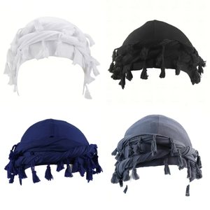 Sombrero pirata colgante, color de cuidado del cabello hip-hop europeo y americano, turbante con forro de satén, pañuelo para la cabeza - Product Image 5