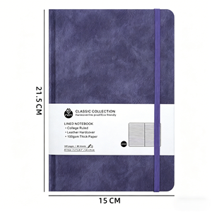 Carnet A5 à couverture rigide en cuir PU de qualité supérieure, avec bande élastique, design doublé personnalisé, excellent rapport qualité-prix – Offre spéciale - Product Image 2