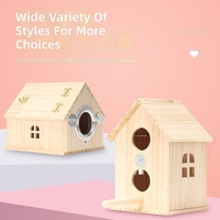 Nouvelle Cage à Oiseaux Moderne DIY, Nid d'Oiseau Solide en Bois pour Extérieur, Grande Maison à Oiseaux Coupe-Vent, Ensemble Complet, Cage à Perruches Personnalisée