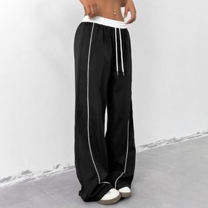 Pantalones Anchos Casuales de Mujer, Estilo Europeo y Americano, Cintura Baja, Ligeramente Elásticos, Versión Holgada, Marca ZZB - Product Image 2