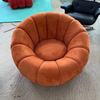 Fauteuil pour enfants en velours en gros, pieds en métal et en bois, canapé individuel de luxe pour hôtel, forme de fleur, canapés paresseux, meubles de salon