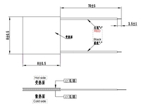 TEG1-03102 8x8mm Micro TEG Module Seebeck Effet IoT Dispositif solaire Poêle à bois Générateur d'énergie thermoélectrique haute température