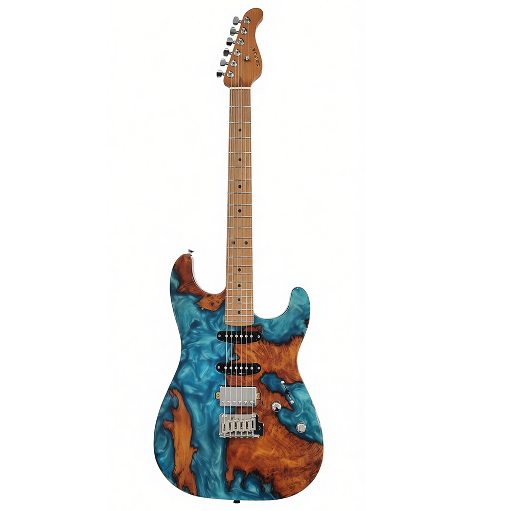 Résine ST-Bleu + grain de bois