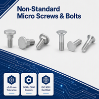 Vis micro non standard JinLi LS005, boulons en T M0.6 M3.0, acier au carbone zingué, fixations de précision personnalisées, électronique OEM ODM