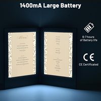 Panneau de menu en acrylique illuminé par LED Design à deux panneaux pour aliments, boissons et vins pour hôtels et restaurants