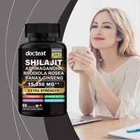 Capsules d'extrait de racine de Shilajit à base de plantes pour la santé masculine OEM Plus, marque privée, soins de santé pour adultes