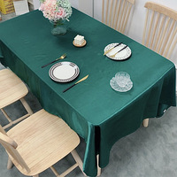 Couverture de table en satin de soie de restaurant de banquet de qualité supérieure beige rectangle d'hôtel
