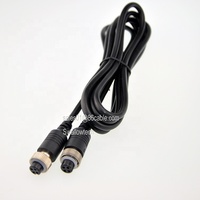 Câble d'extension coaxial blindé Swallowtech 10 cm M12 4 broches, connecteur aviation femelle-femelle, étanche en PVC