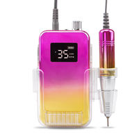 Perceuse à ongles électrique portable 35000 tr/min, polisseuse à ongles professionnelle rechargeable avec écran LCD HD pour ongles en acrylique et en gel