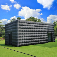 Tentes d'événements gonflables d'extérieur avec éclairage LED, tente de mariage gonflable blanche, tente de fête gonflable en forme de cube