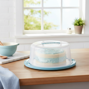 Contenitore rotondo per conservare e trasportare torte, blu nordico - Product Image 2