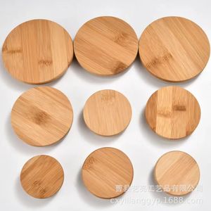 Tapas Redondas de Madera de Bambú Reutilizables para Vasos, Grado Alimenticio, Venta al por Mayor YL 812 - Product Image 1