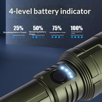 Lampe torche laser blanche 1500LM, 5000mAh rechargeable, haute puissance, lumière d'urgence portable verte pour les opérations de sauvetage en cas d'inondation et les activités de plein air