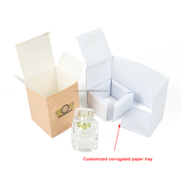Crown Win Bouteille d'huile essentielle réutilisable, cosmétique, écologique, boîte cadeau rigide dorée avec gaufrage, boîtes en papier d'emballage