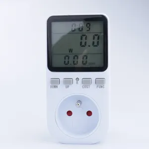 France style socket Electronic Energy Meter LCD Energy Monitor Plug-in Electricity Meter for Equipment chuangguan