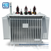 Transformateur de distribution immergé dans l'huile triphasé HDT 100 kVA 400 kVA 630 kVA 10 kV 33 kV vers 400 V 50/60 Hz IEC 60076 pour sous-station