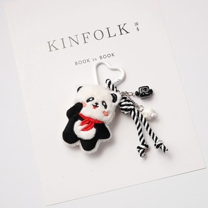 Portachiavi in peluche a forma di panda cartone animato, ciondolo a nappa a forma di orso, decorazione per borsa, coppia di conigli, regalo per la migliore amica - Product Image 3