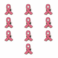 Sensibilisation au cancer du sein épingle à ruban rose insigne de revers en émail doux