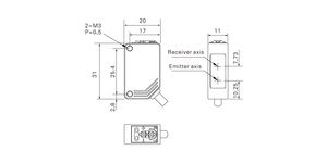 Новейший квадратный оригинальный датчик низкая цена диффузный отражающий преобразователь с одним поворотным потенциометром фотоэлектрический переключатель - Product Image 2