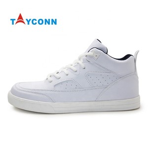 Nueva moda High Top Hombres Mujeres <span class=keywords><strong>Zapatillas</strong></span> Moda Casual Zapatos deportivos de cuero blanco Zapatos de baloncesto - Product Image 1