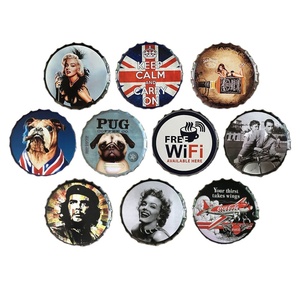Póster de Cerveza de 35 cm, Placa Retro de Café y Cola, Letreros Metálicos Vintage, Decoración de Pared para Cafetería, Bar, Pub, Platos Redondos Nostálgicos, Póster Artístico - Product Image 1
