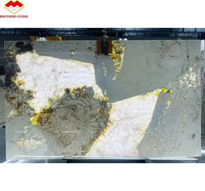 Importazione brasiliana Patagonia muro di granito lastra di pietra naturale Bookmatch quarzite Pandora sfondo di illuminazione per soggiorno - Product Image 3