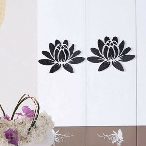 Modern 3D Lotus Mirror <b>Wall</b> <b>Sticker</b> Fashionable Acrylic Self-Adhesive Removable DIY Home Room Decoration Art <b>Wall</b> Art - Product Image 5