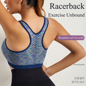 <span class=keywords><strong>Sujetador</strong></span> deportivo sexy personalizable con <span class=keywords><strong>cremallera</strong></span> frontal, top de yoga con diseño de espalda en forma de I, top deportivo para entrenamiento y running con absorción de impactos y efecto push-up - Product Image 3