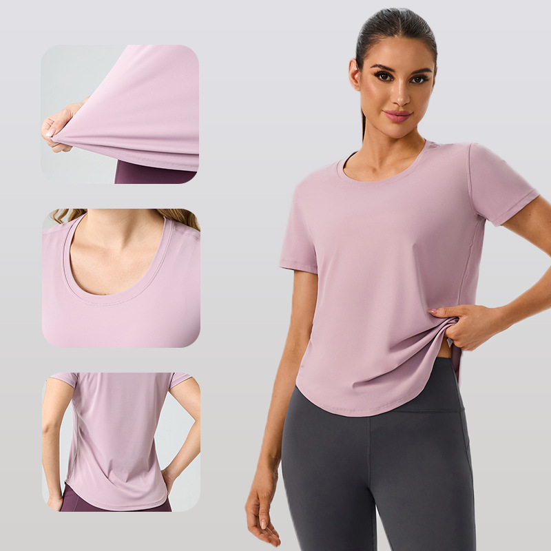 Women's Lightweight Quick-dry Yoga T-shirt, Breathable Workout Top for Gym Training