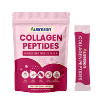 Ausreson OEM - Polvo de Péptidos de Colágeno Múltiple a Granel, Suplemento Blanqueador de Piel, Péptidos de Colágeno Hidrolizado Tipo I, II, III, V y X